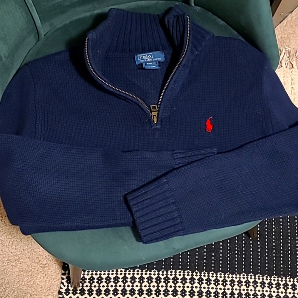 Ralph Lauren Navy Popover Sweater